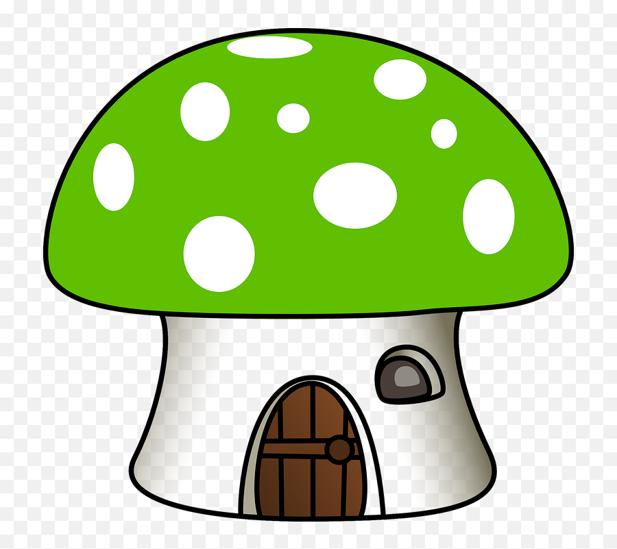 Free Dwarf Gnome Illustrations - Cartoon Mushroom House Green Emoji,Mushroom Cloud Emoji