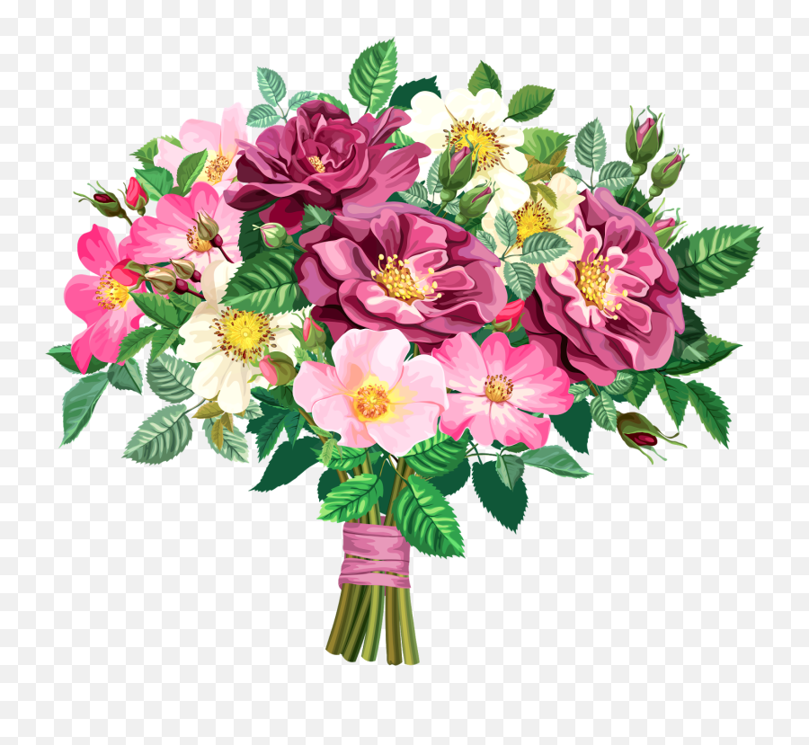 Bouquet Clipart Transparent - Bouquet Of Flowers Drawing Emoji,Bouquet Of Flowers Emoji