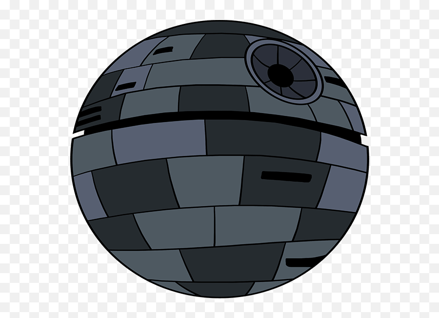 How To Draw The Death Star From Star Wars - Really Easy Death Star Drawing Easy Emoji,Star War Emoji