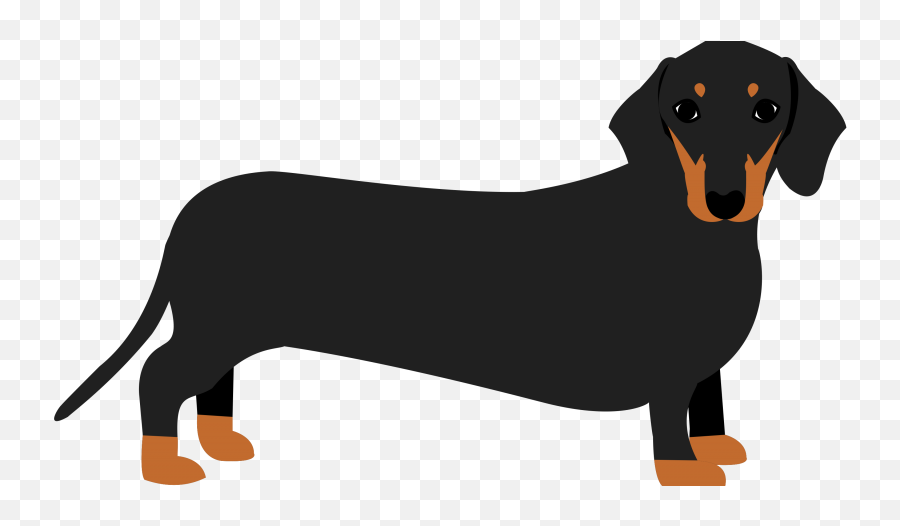 Transparent Sausage Dog Clipart - Clip Art Dachshund Png Emoji,Wiener Dog Emoji
