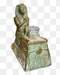 French Ceramic Egyptian Style Incense Burner - Bronze Sculpture Emoji