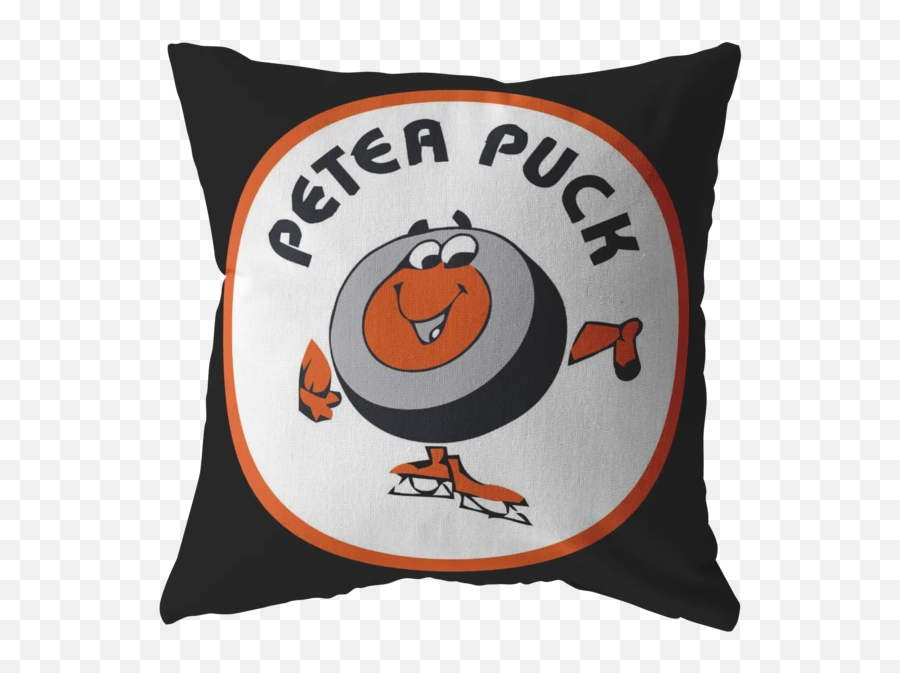Retro Peter Puck Pillow - Cushion Emoji,Snowboarding Emoji