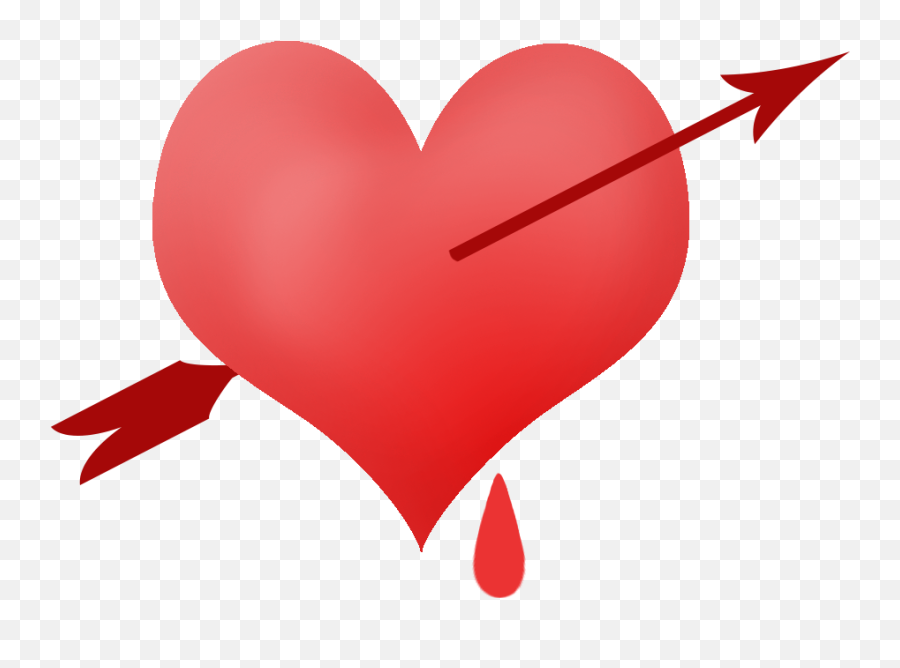 Piinched Heart With Blood Drop And Arrow Clipart - Png Blood Heart Emoji,Blood Drop Emoji