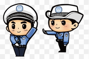 Police Officer Car Chinese - Señales De Transito Policia Hand Stop Drawing Emoji
