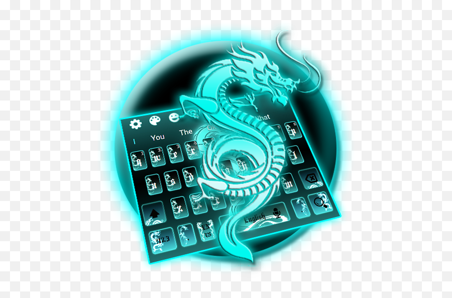 Neon Dragon Keyboard Theme - Language Emoji,Drake Emoji Keyboard