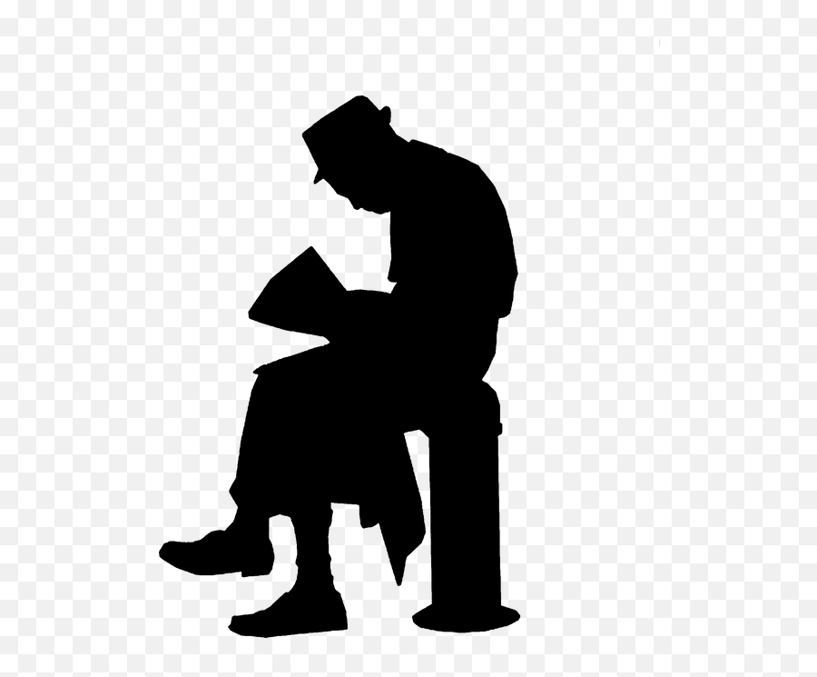 Free Old Newspaper Newspaper Images - Old Man Sitting Silhouette Png Emoji,Watch Emoji Movie Online Free