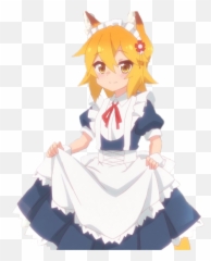 Senkosan Maid Anime Sticker - The Helpful Fox Outfit Emoji
