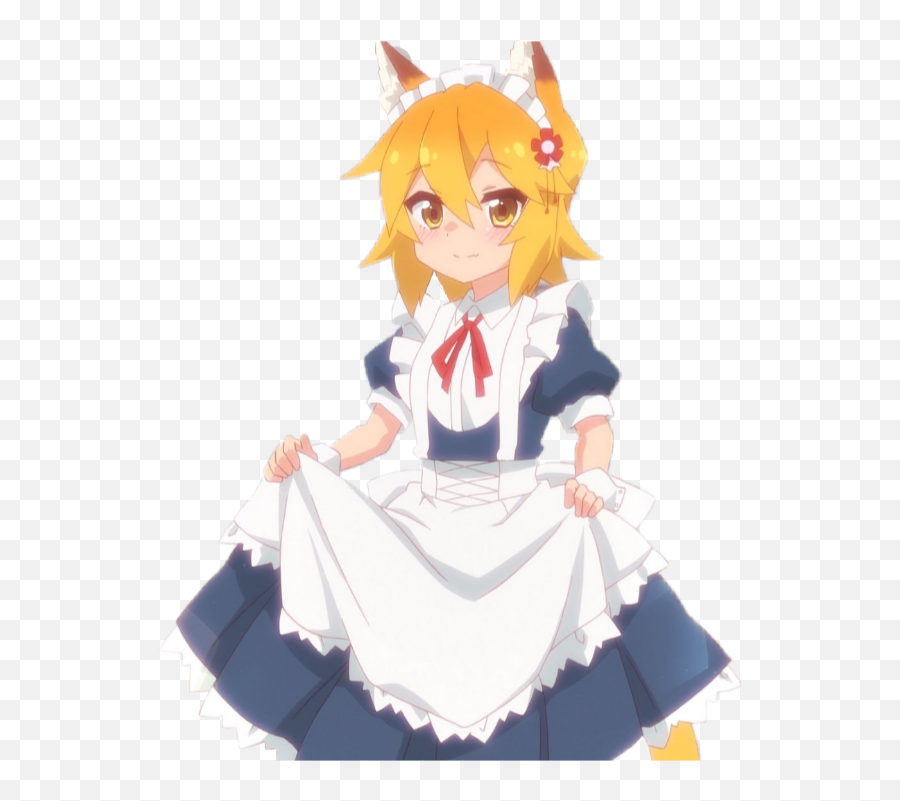 Senkosan Senko Maid Anime Sticker - Senko The Helpful Fox Maid Outfit Emoji,Maid Emoji