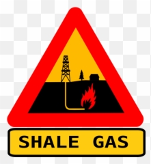 Warning Sign For Shale Gas Fracking - Emoji