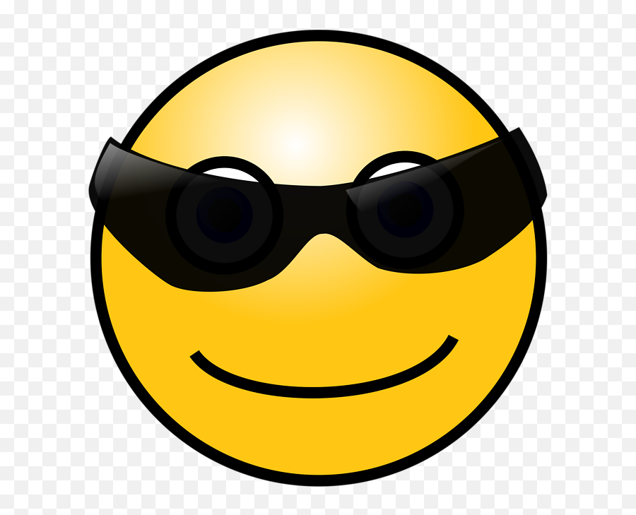 Smiley - Gif Cool Face Emoji,Emoticon Faces