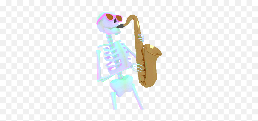 Skeleton Playing Sax Gif Emoji,Saxophone Emoji