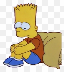 Download Sad Simpsons And Bart Image - Bart Simpson Sad Png Emoji,Simpson Emoji