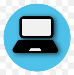Computer Notebook Informatics - Blue Laptop Logo Png Emoji
