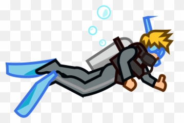 Peo - Transparent Background Scuba Diver Cartoon Png Emoji