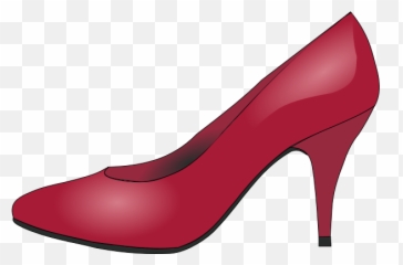 Red Shoe Vector Clip Art - High Heel Cartoon Emoji