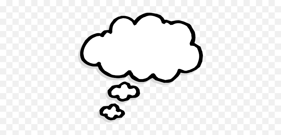 Clipart Thought Bubble Emoji - Thinking Cloud Clipart,Thinking Bubble Emoji