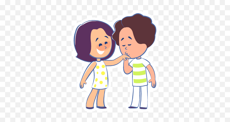 Animated Stickers - Kiss On Hand Cartoon Emoji,Hug Animated Emoticon