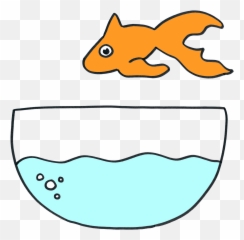Goldfish In The Aquarium Clipart - Empty Emoji,Goldfish Emoji