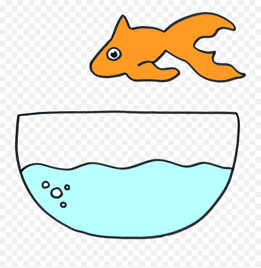 Goldfish In The Aquarium Clipart - Empty Emoji,Goldfish Emoji