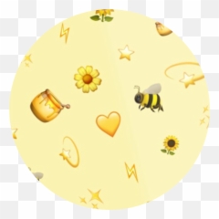 Aesthetic Yellow Sticker - Aesthetic Yellow Bee Background Emoji,Yellow Circle Emoji
