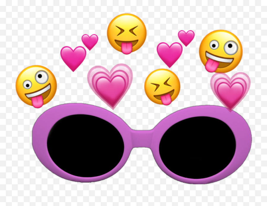 Pink Cloutgoogles Crown Sticker - Happy Emoji,Goggles Emoji