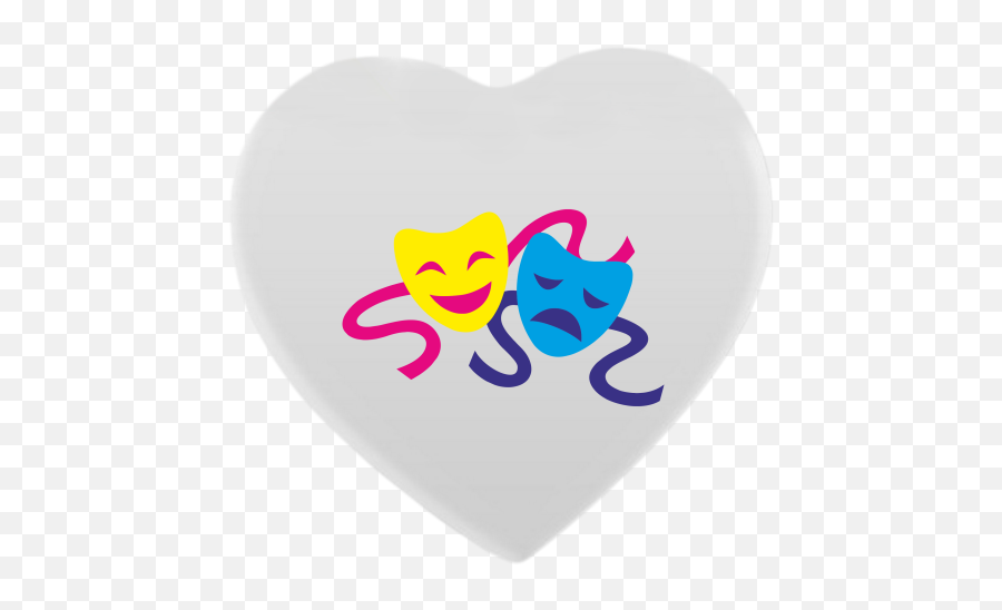 Heart Shaped Magnet With Printing Theater - Clip Art Theater Masks Emoji,Underwear Emoticon