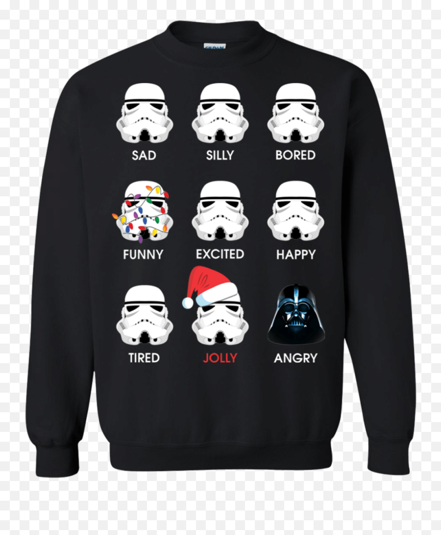 Star Wars Emoji Emotion Xmas Sweatshirt - Girl A Dog And Her Jeep,Star Wars Emoji