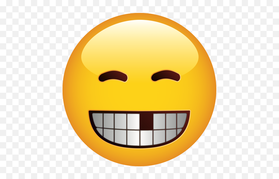 Smiling Face With Missing Teeth Emoji,Evil Face Emoji