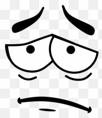 Cute Outline Face Art Emoji PNG Picture Mart - Line