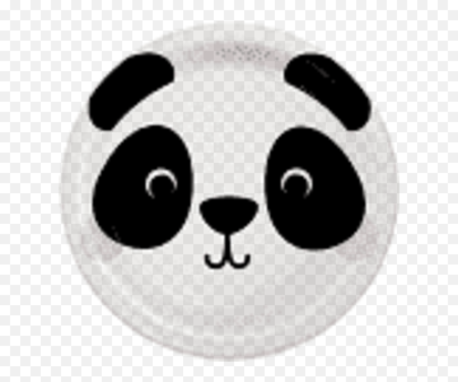 Panda Animal Face 9 Paper Plates 8 Ct - Animal Face On Paper Emoji,Six Eye Ear Nose Emoji