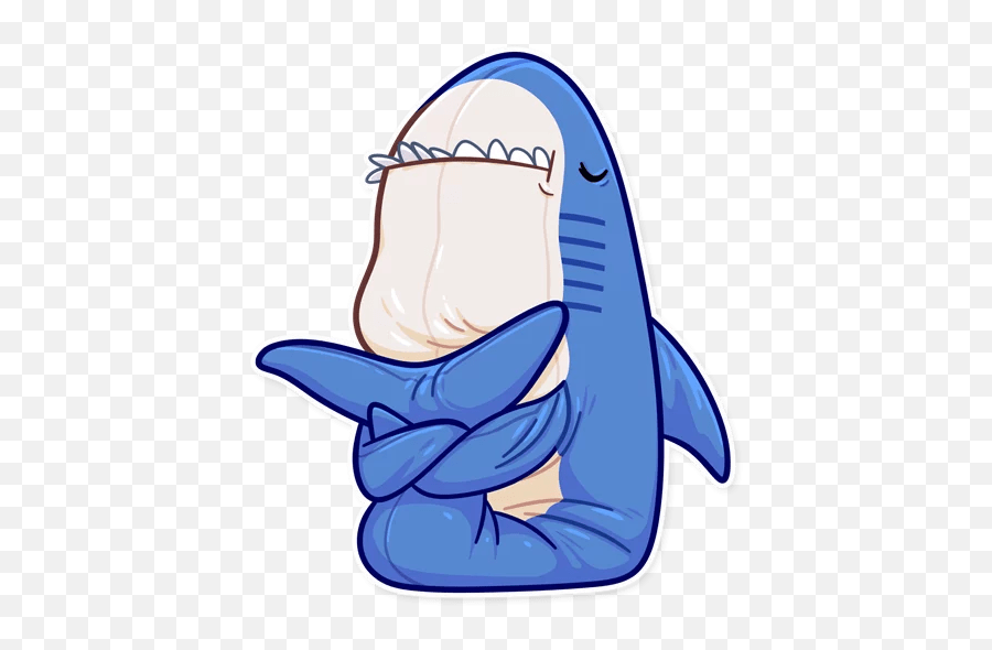 Telegram Sticker 015 Shark Art Shark Drawing - Blahaj Sticker Telegram Emoji,Shark Emoji
