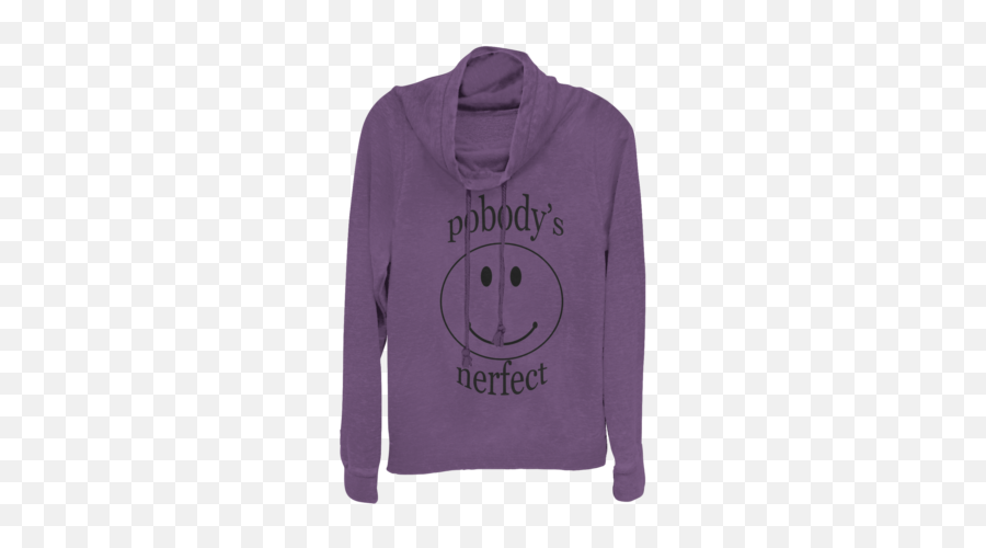 Funny Juniors Cowl Neck Sweater - Mulan Hoodie Emoji,Fite Me Emoticon