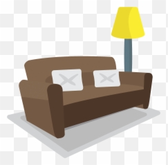 Couch And Lamp Emoji Clipart - Sofa