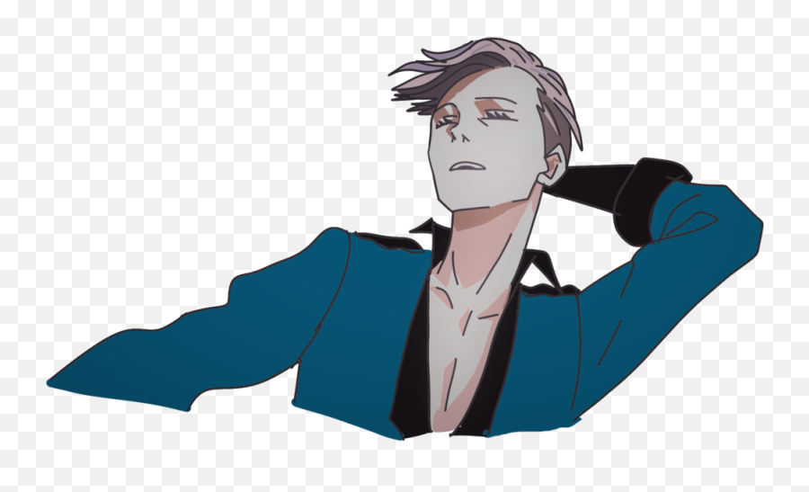 Viktor Nikiforov Ice Skating By Anikavandermeulen - Fictional Character Emoji,Ice Skate Emoji