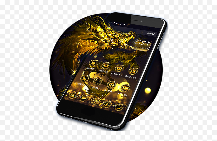 Golden Dragon Theme U0026 Lock Screen - Apps On Google Play Iphone Emoji,Dragon Emoticon