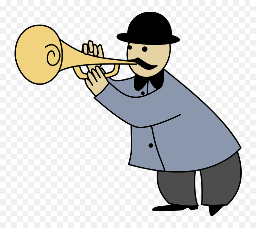 Trumpet Band Bandsman - Trumpet Player Clip Art Emoji,Bandaid Emoji