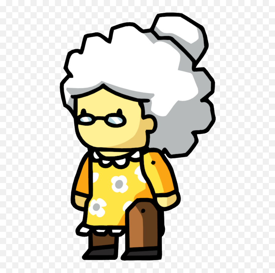 Grandmother Png Clipart - Scribblenauts Grandmother Emoji,Granny Emoji