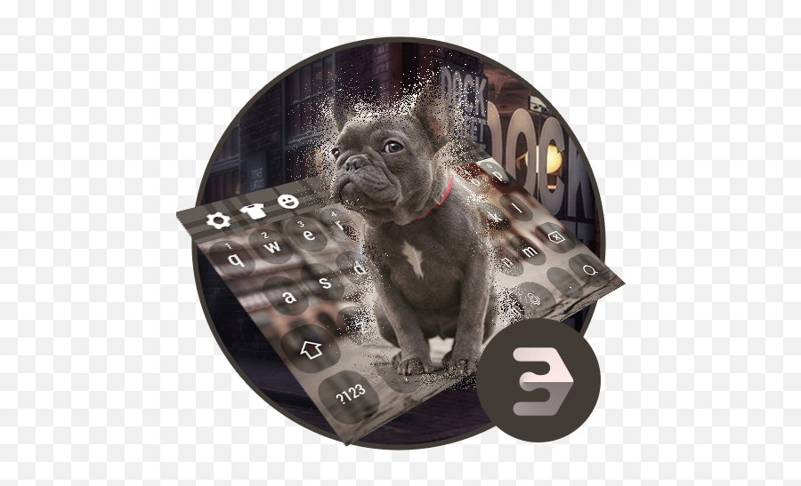 Personalized Bulldog Keyboard - French Bulldog Emoji,Bulldog Emoticons