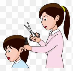 Barber Clip Kid Haircut Transparent - Clipart Haircut Emoji,Hair Cut Emoji