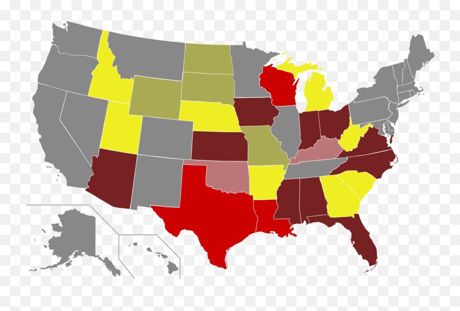 Map Of Us Mandatory Ultrasound Laws - States With Anti Slapp Laws Emoji,Oklahoma Emoji