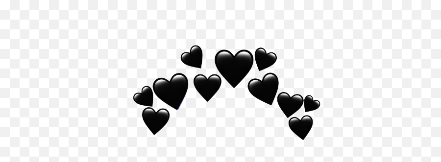 Blackheartcrownemojicoolsad - Silhouette Emoji,Black Crown Emoji