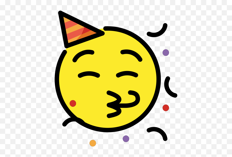 Face With Party Horn And Party Hat - Clip Art Emoji,Party Emojies