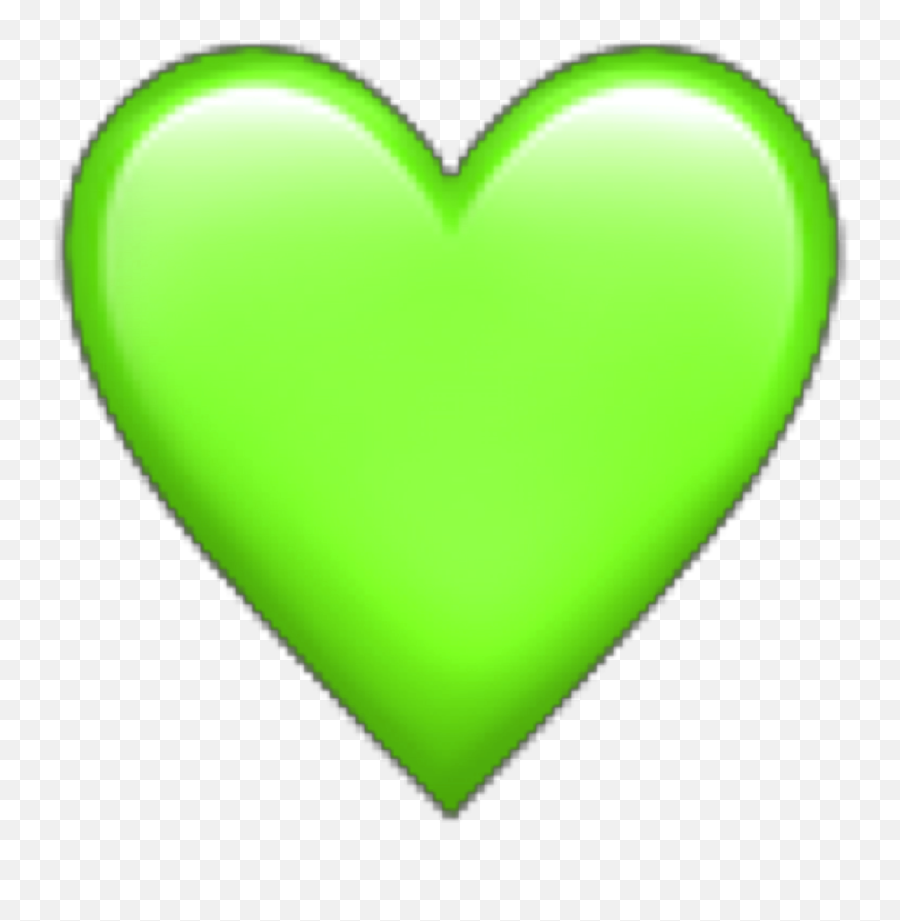 Green Heart Emoji Iphone Freetoedit - Heart,Green Check Emoji