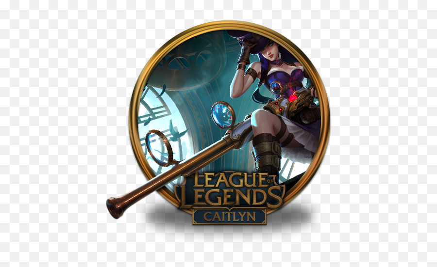 Caitlyn Icon League Of Legends Gold Border Iconset Fazie69 League Of Legend Velkoz Emoji