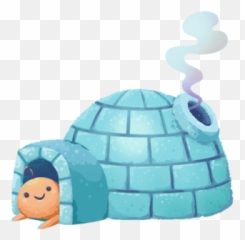 Holiday Winter Sticker Stickers Igloo - Emoji