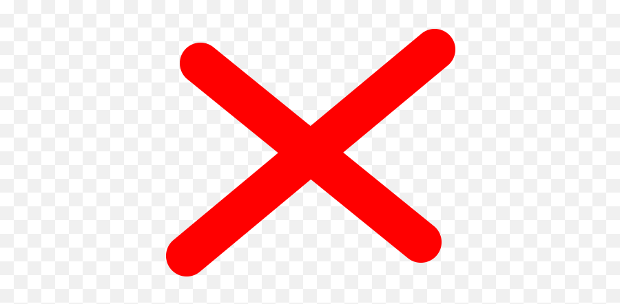 Cross No Banned Rejected Removed Foreground Background - Clipart Red Cross Emoji,Banned Emoji