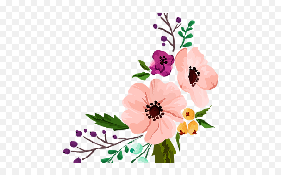 Vintage Flower Clipart Dainty Flower - Transparent Flowers Logo Emoji,Bouquet Emoji