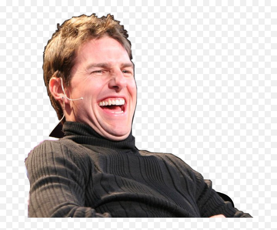 Download Tomcruise Laugh Laughing Freetoedit - Twenty One Tom Cruise Laughing Meme Png Emoji,Cruise Emoji