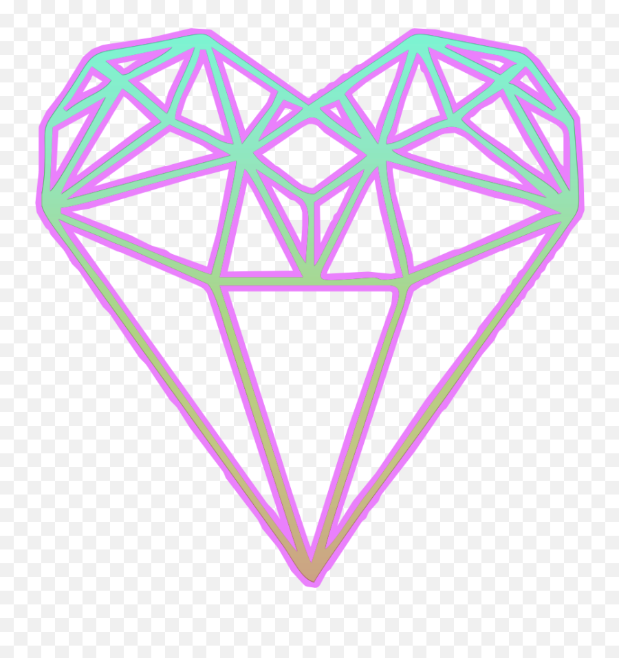 Heart Green Pink Diamond Sticker - Transparent Background Instagram Highlight Icon Png Emoji,Pink Diamond Emoji