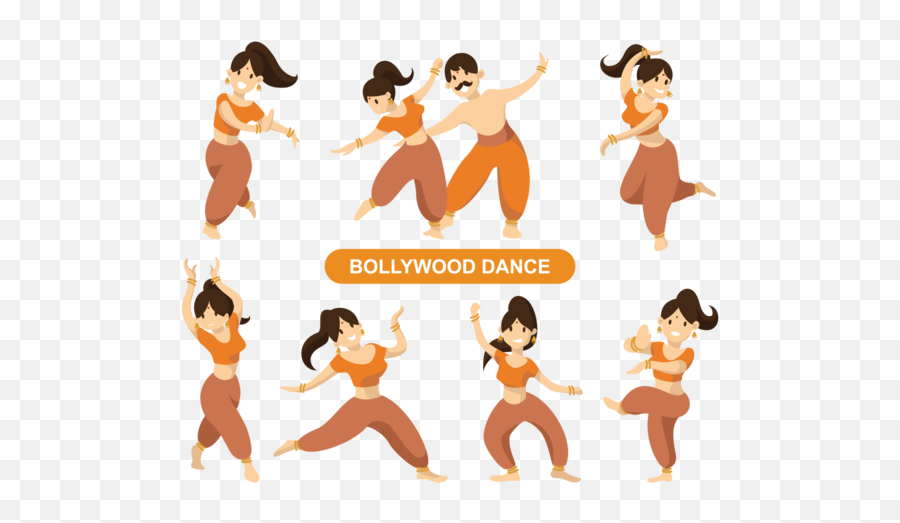 Download Indian Bollywood Dancing - Bollywood Vector Dance Png Emoji,Dance Emoji Png